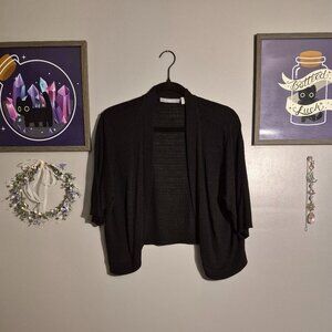 Cropped Black Cardigan